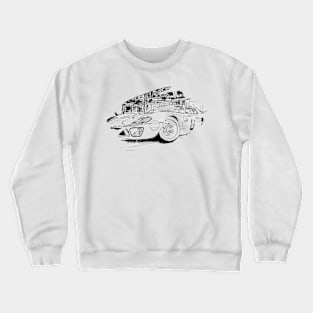 GT40 Action Art Splash Print Wireframe Crewneck Sweatshirt